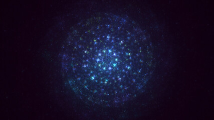 3D rendering abstract round hole light background