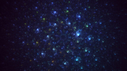 3D rendering abstract colorful fractal light background