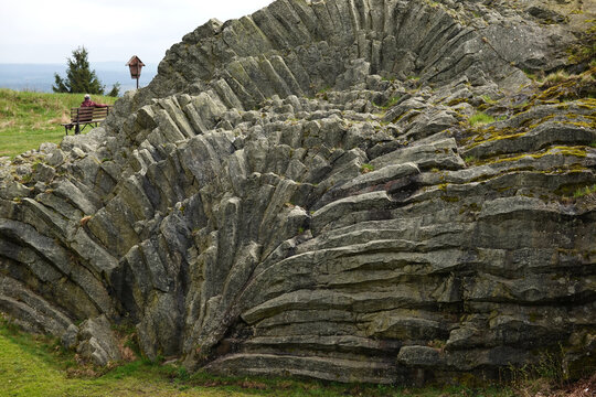 Basalt am Hirtstein, Erzgebirge, Sachsen, Deutschland
