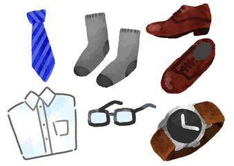 手描き水彩風の父の日のプレゼントのイラスト