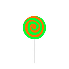 colorful lollipop isolated on white