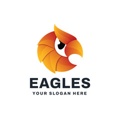 Eagle Gradient Logo Vector Icon Illustration