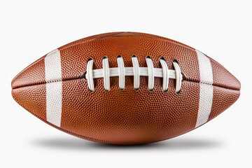 American Football Ball on White Background. created with Generative AI