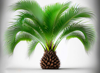 palm tree isolated on white
