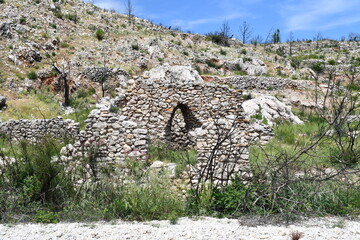 &Uuml;berreste einer alten Siedlung in Spanien an der Costa Blanca 