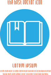 Open book vector icon eps 10. Simple isolated illustration.