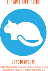Cat vector icon eps 10. Simple isolated illustration.