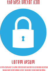 Lock vector icon eps 10. Simple isolated illustration.