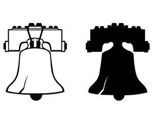 Set of Liberty Bell Silhouette © Toseef