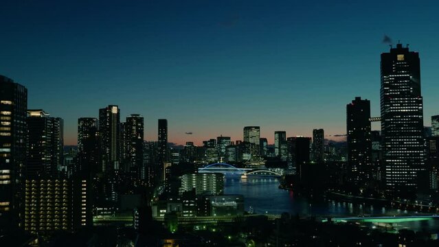 東京, リバー, 川, 隅田川, 夜景, サンセット, 夜明け, ネオン, 都心, 川沿い, 臨海, 夕日, 夜, シティ,建物,東京タワー,スカイツリー,浅草,京都