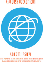 Internet globe vector icon eps 10. Web symbol.