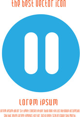 Pause button vector icon. Vector illustration EPS 10.