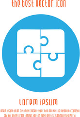 Puzzle vector icon eps 10. Creative group symbol. Cooperation.