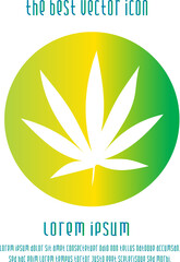 Marijuana leaf vector icon. Cannabis symbol. Vector illustration EPS 10.