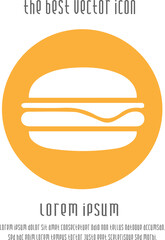 Burger vector icon. Fast food symbol. Vector illustration EPS 10.