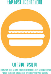 Burger vector icon. Fast food symbol. Vector illustration EPS 10.