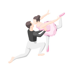 Isometric Ballet Pair Composition