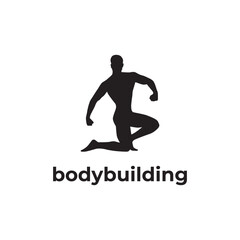 bodybuilding man silhouette vector design