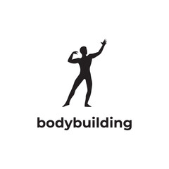 Fototapeta na wymiar bodybuilding man silhouette vector design