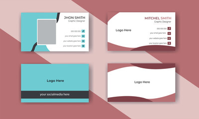 Modern and minimal multiple business template. Professional business card. Creative identity. Multiple visiting card design bundle. 