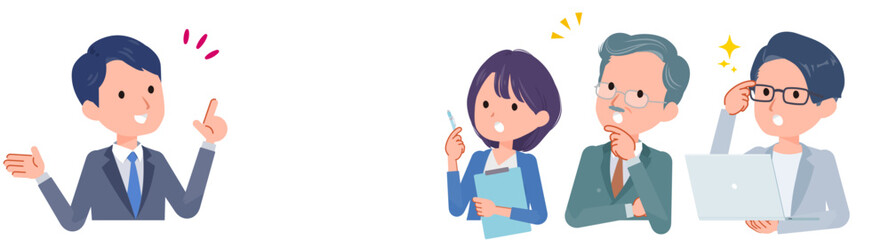 コンサルタントがプレゼンしているビジネスシーン