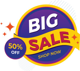 vector abstract colorful sales banner template