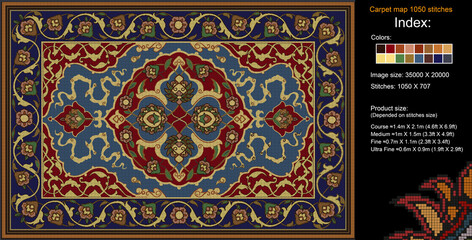 Carpet Map 77 1050 Stich