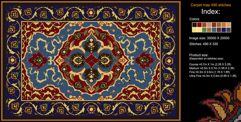 Carpet Map 77 490 Stich