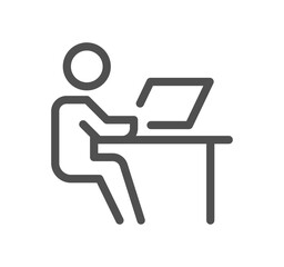 Online education related icon outline and linear vector.