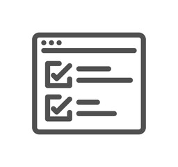 Online education related icon outline and linear vector.