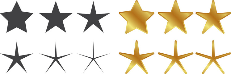Star icon png. Shining star. Abstract Falling Star. On blank background
