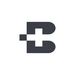B health initial letter logo design vector