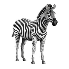 Fototapeta na wymiar Zebra isolated on transparent background.