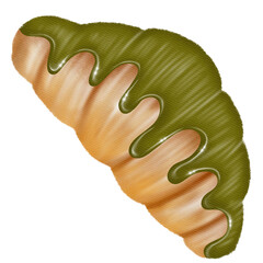 Croissant matcha green tea