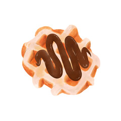 Chocolate Topped Waffles