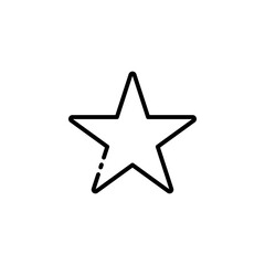 Star. Line icon, black, linear star icon. Vector icon.