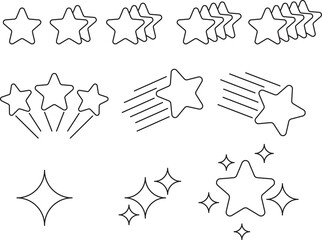 Star icon png. Shining star. Abstract Falling Star. On blank background
