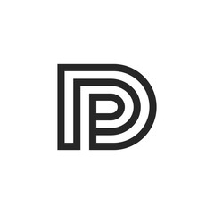 PD initial letter logo design vector