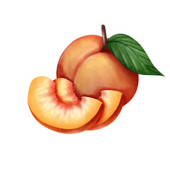 Peach watercolor