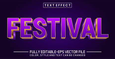 Festival text editable style effect