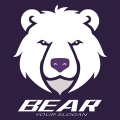 Bear head image logo vector illustration