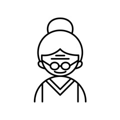 Elderly woman icon