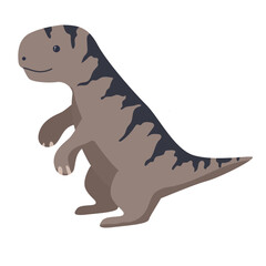 Cute baby dinosaurs. Hand drawn cartoon vector illustrations isolated on white background.