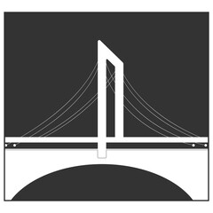 Fototapeta premium bridge logo vector illustration