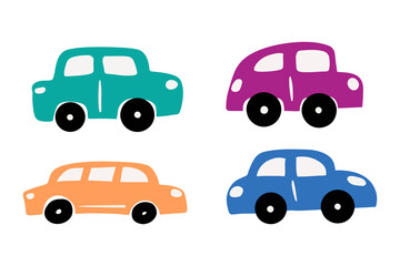 set of cars cartoon