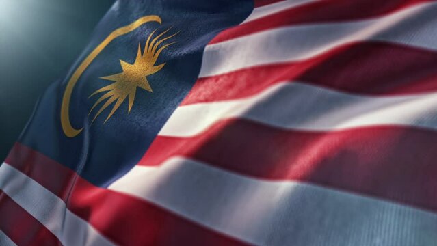 Beautiful waving Malaysia flag background. Patriotic Malaysia background	
