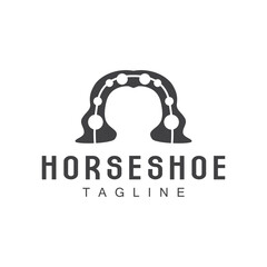 Horseshoe Logo, Cowboy Horse Vector, Icon Design Symbol Template