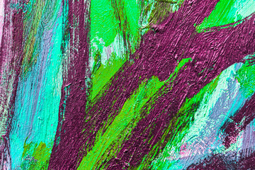 Colorful abstract oil painting art background. Texture of canvas and oil.