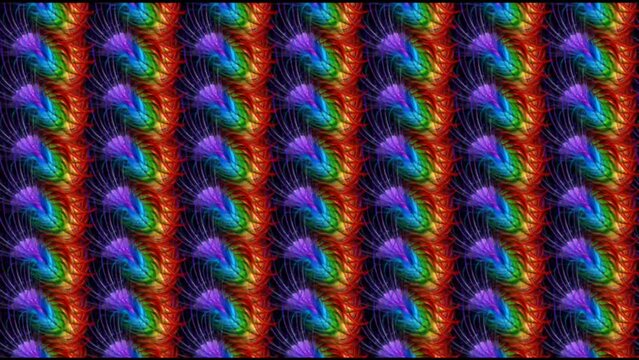 Bright vivid flourish repeating pattern 