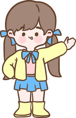 Obraz premium Hand Drawn Girl Illustration